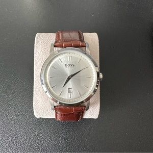 Hugo Boss 40mm Leather Strap Watch